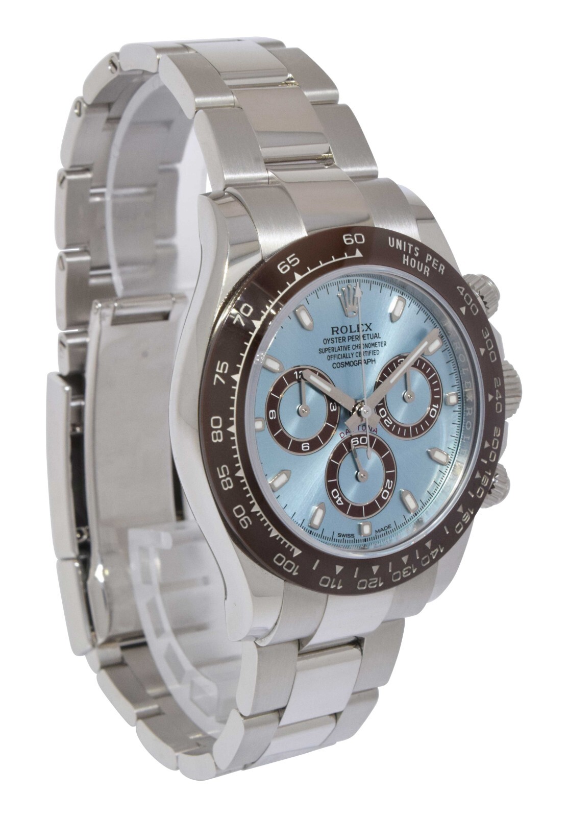 Rolex Daytona Chronograph Platinum Ice Blue Dial Watch B/P '23' 116506