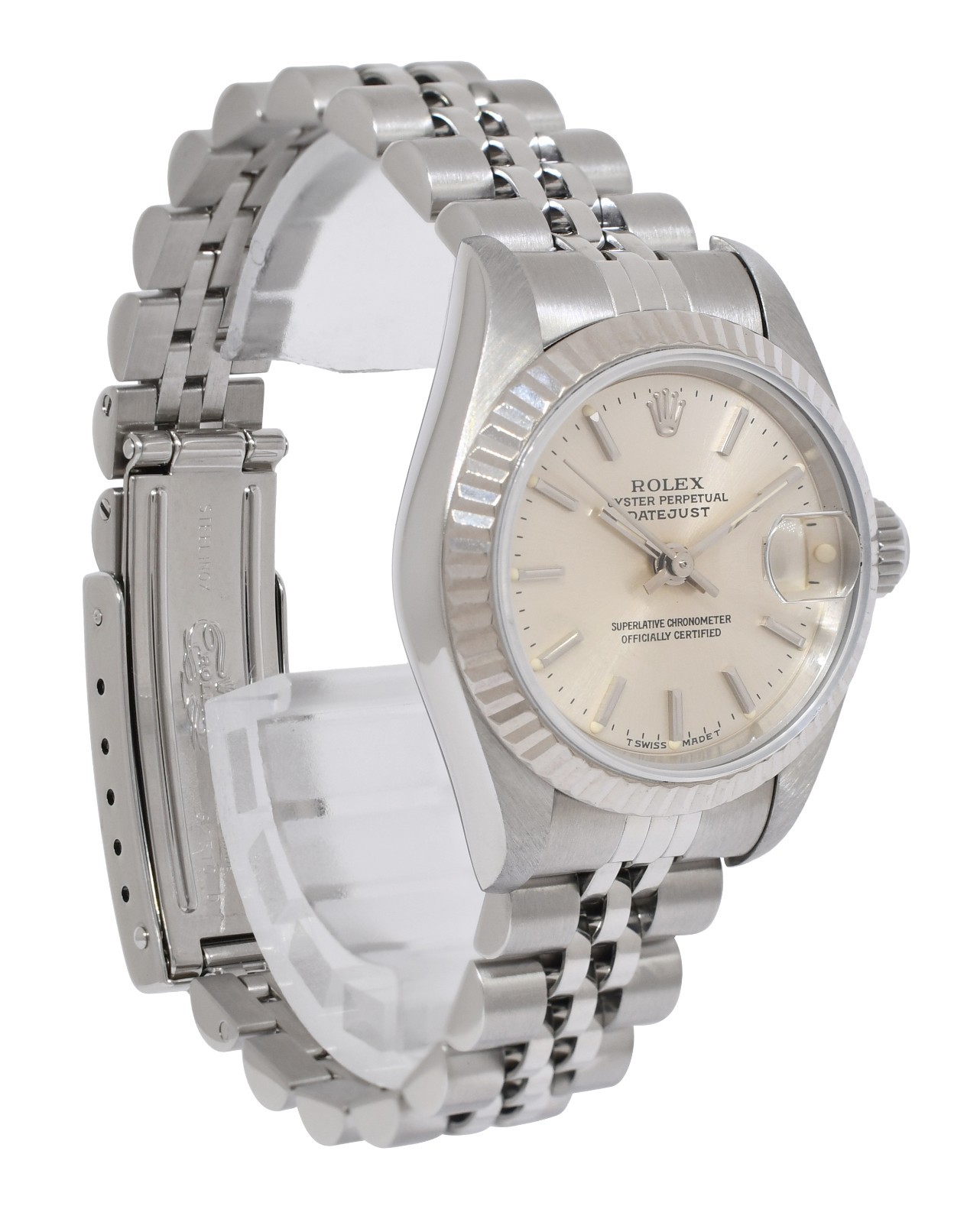 Rolex Datejust Steel/18k WG Bezel Silver Dial Ladies 26mm Watch W 69174