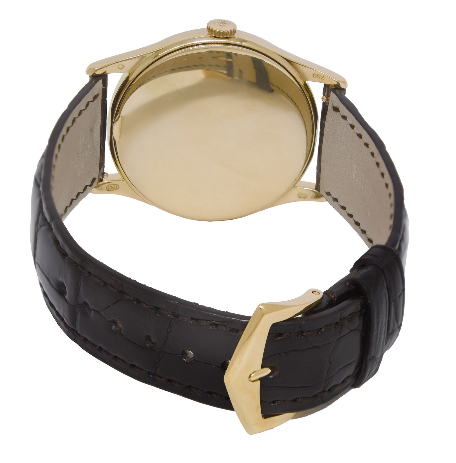 Patek Philippe 5196 Calatrava 18k Yellow Gold Mens 37mm Manual Watch 5196J