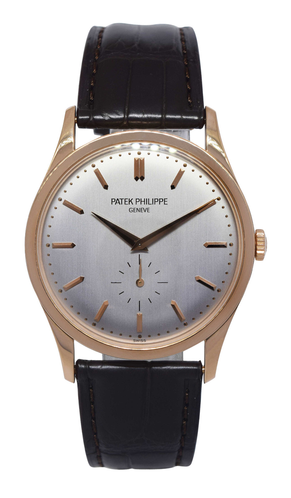 Patek Philippe Calatrava 5196 18k Rose Gold Mens 37mm Manual Watch 5196R