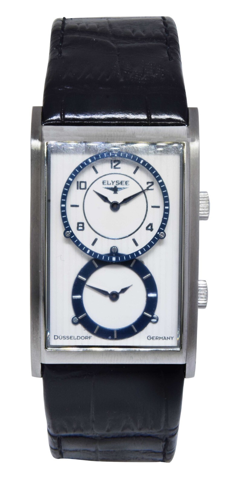 Elysee Dual Time Stainless Steel Large Mens Quartz Germany Watch 82001