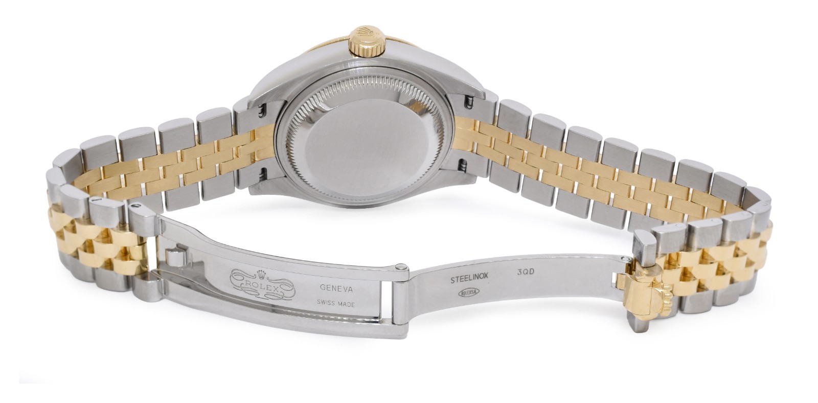 Rolex Datejust 28 18k Yellow Gold/Steel White Dial Ladies Watch '16+ 279173