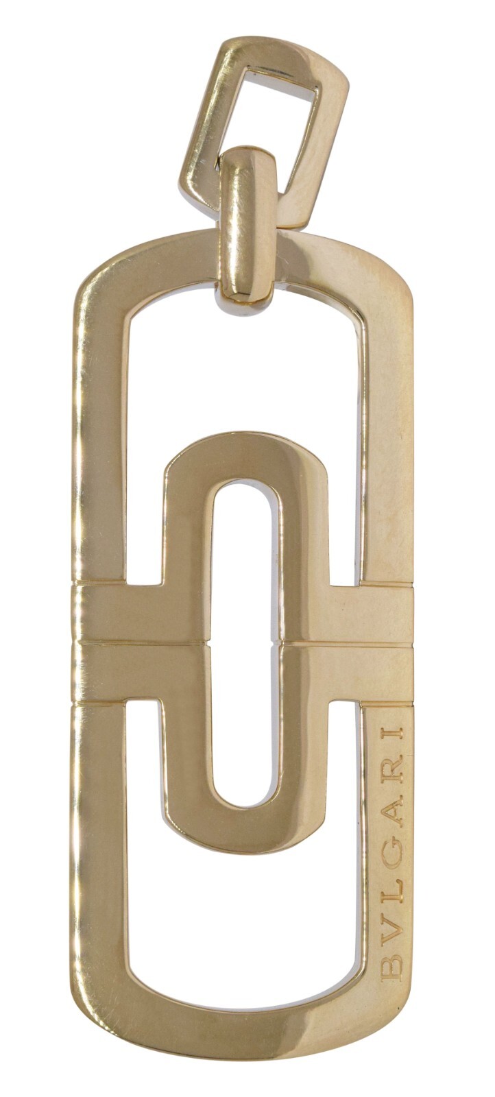 Bvlgari Parentesi Openwork 18k Yellow Gold Pendant 16''+ Necklace