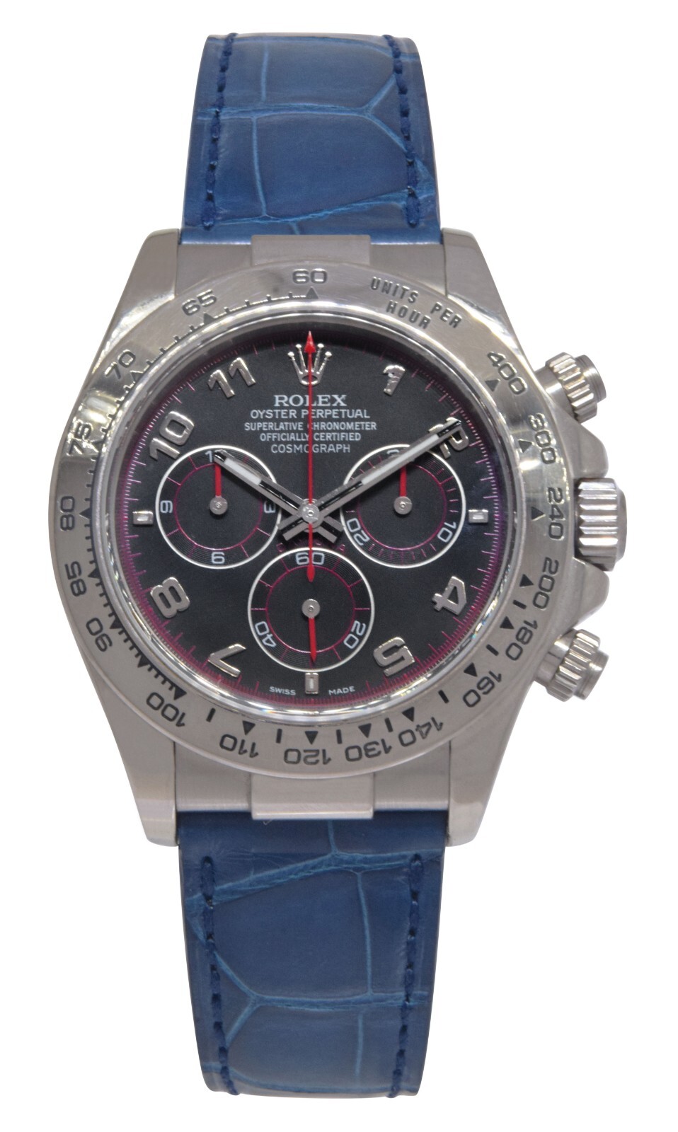 Rolex Daytona Chronograph 18k White Gold Black Arabic Dial 40mm Watch Y 116519