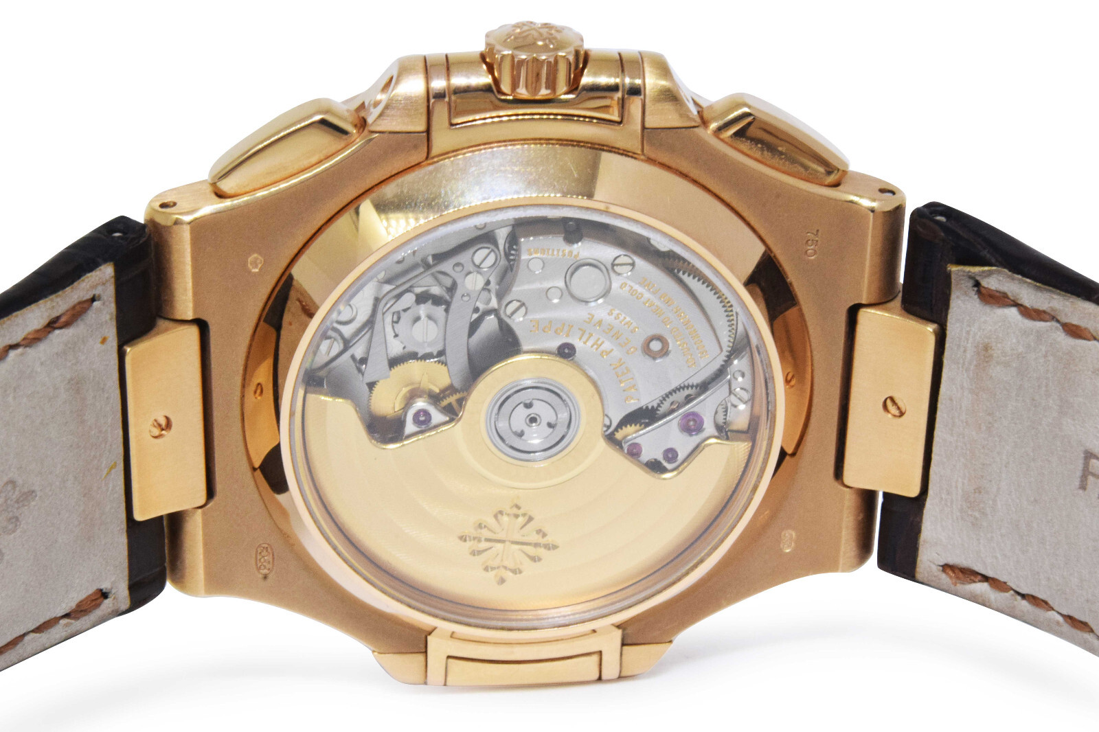 Patek Philippe 5980 Nautilus Chronograph 18k Re Gold Chocolate B/Ps '10 5980R