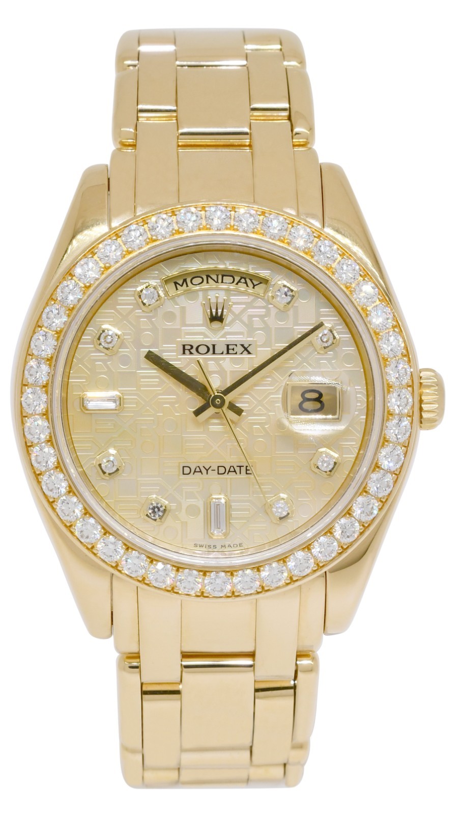 Rolex Masterpiece 18k Yellow Gold MOP Jubilee Diamond 39mm Watch D 18948