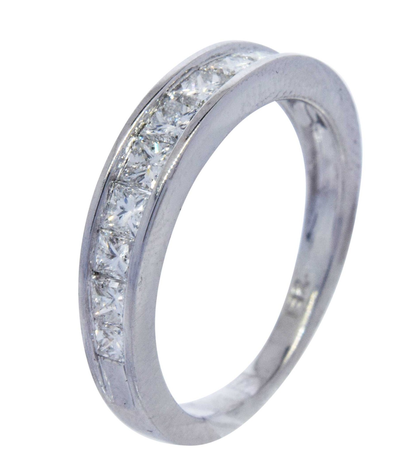 Diamond Ring Bridal Set (2) 1.35 TCW 18k White Gold Size: 4.25