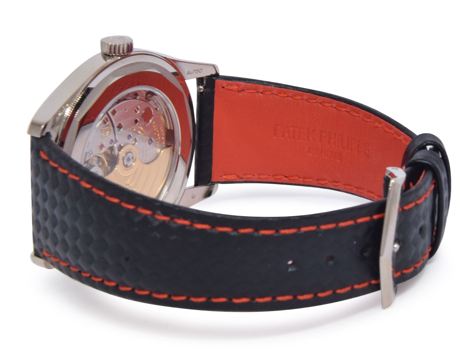 Patek Philippe Calatrava 6007 18k White Gold Red Accents 40mm Watch BP 6007G-010