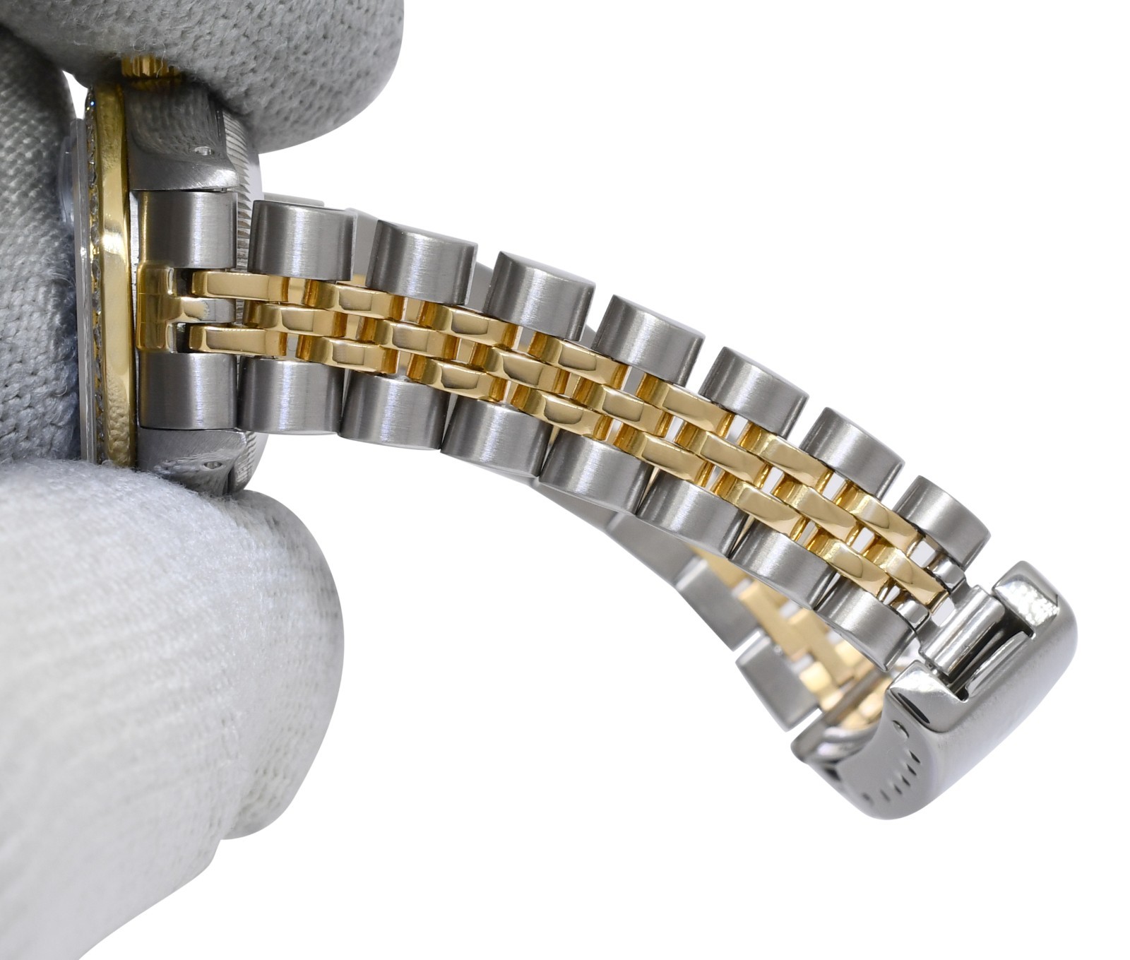 Rolex Datejust 18k Yellow Gold/Steel Blue Diamond Dial/Bezel  26mm Watch L 69173