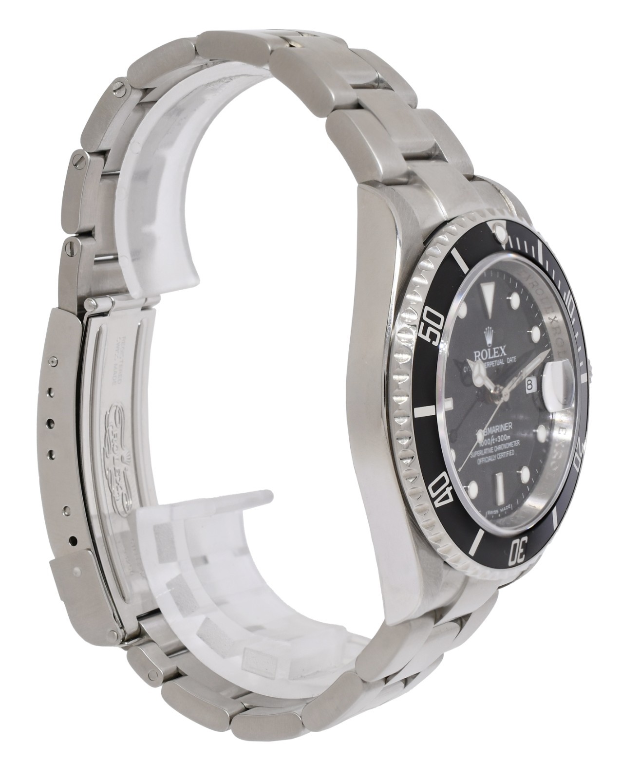 Rolex Submariner Date Steel Black Dial/Bezel Mens 40mm Watch '12+ 16610