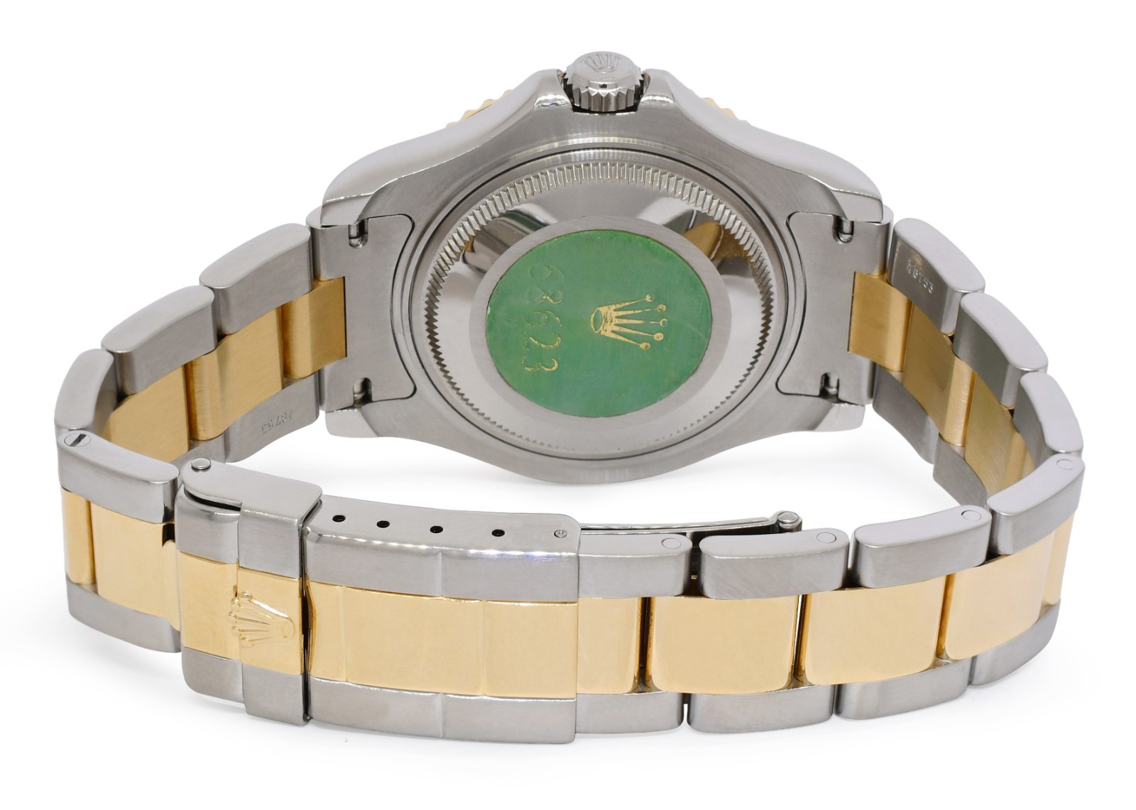 Rolex Yacht-Master 18k Yellow Gold/Steel Blue Dial Ladies 35mm Watch U 68623