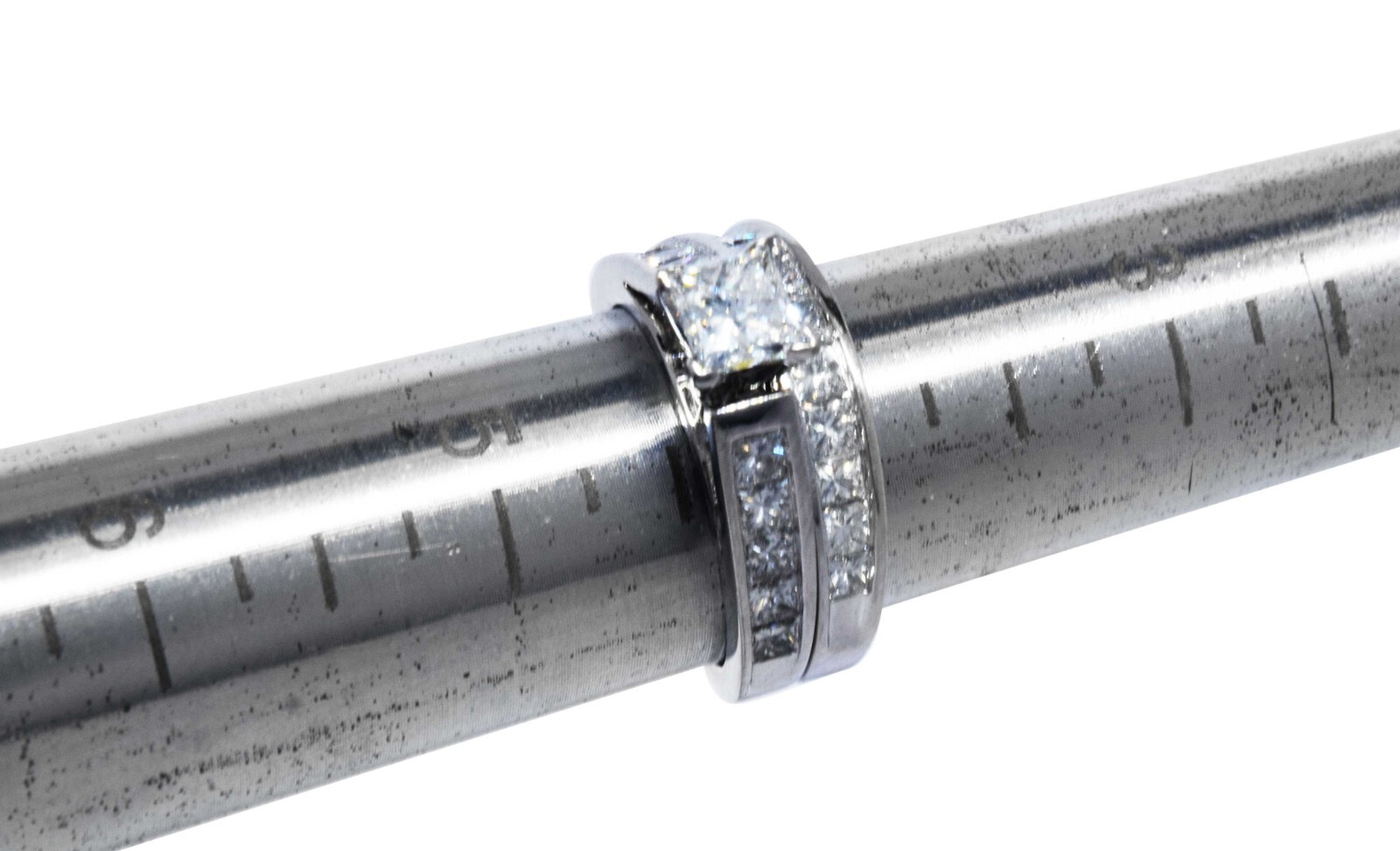 Diamond Ring Bridal Set (2) 1.35 TCW 18k White Gold Size: 4.25