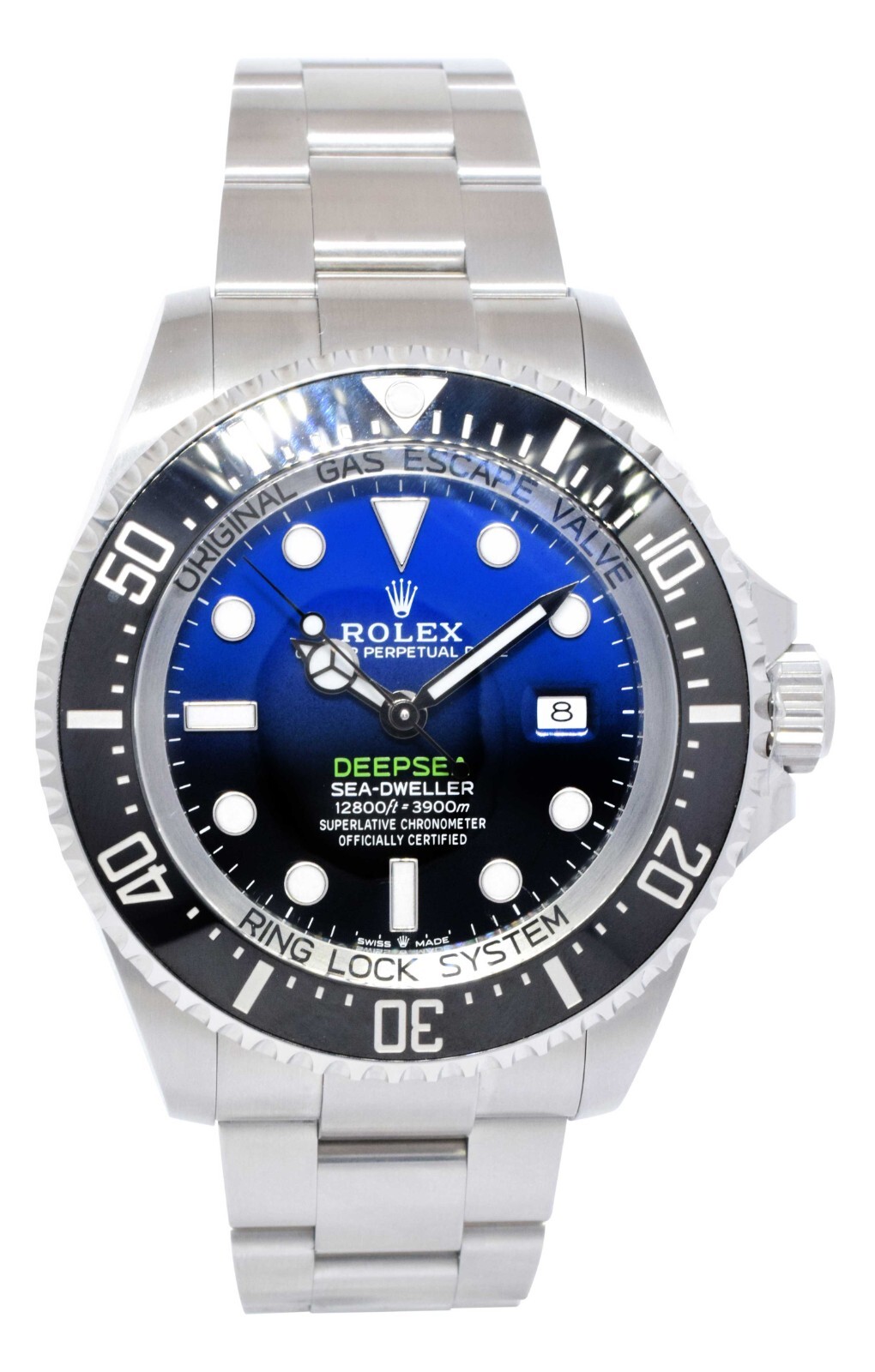 Rolex Cameron Deepsea Sea-Dweller D-Blue Steel/Ceramic 44mm Watch B/P '19 126660