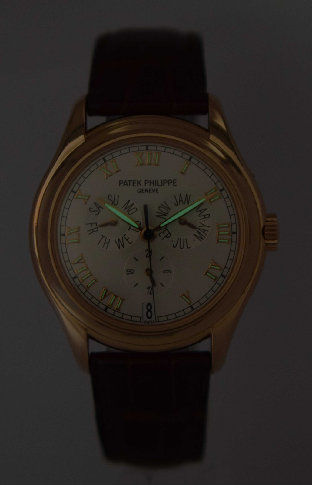 Patek Philippe Annual Calendar 5035 18k Rose Gold Mens 37mm Watch 5035R