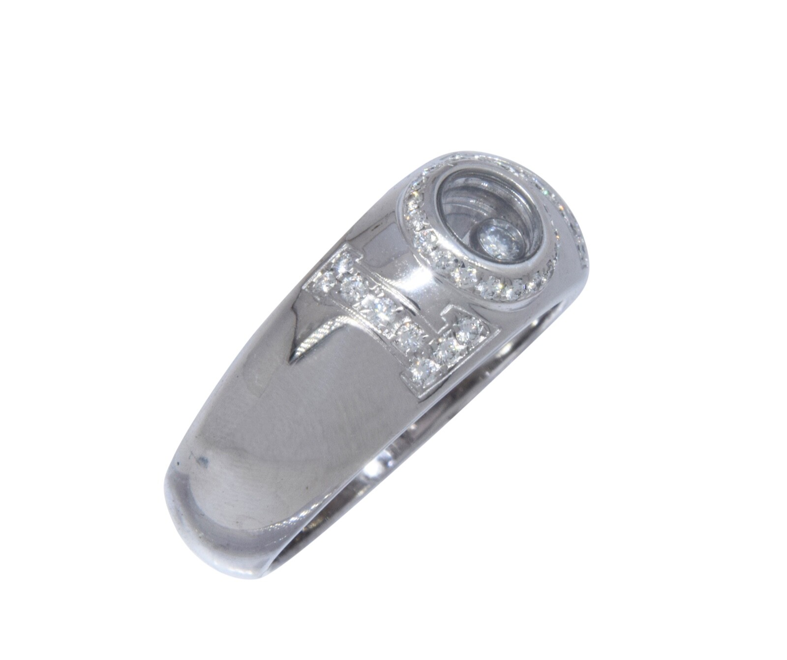 Chopard Happy Diamond Love Ring 18k White Gold Love Ring 7.5 82/2898