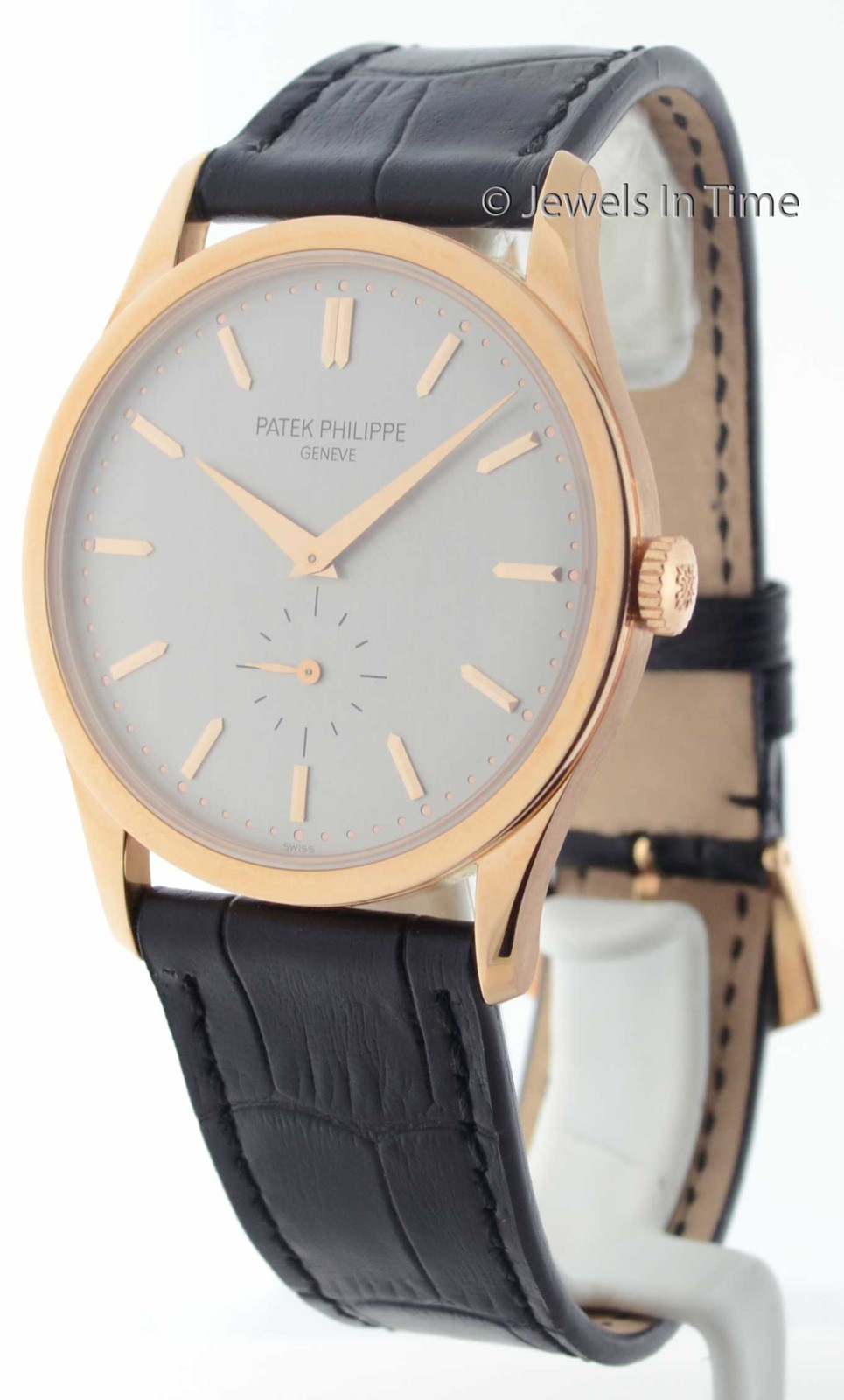 Patek Philippe Calatrava 5196 18k Rose Gold Mens 37mm Manual Watch +Box 5196R