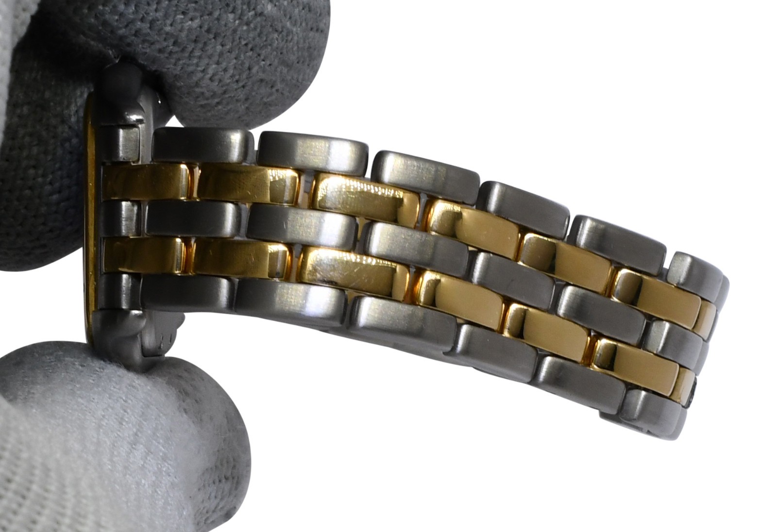 Cartier Panthere Jumbo 2 Row 18k Yellow Gold/Steel 29.5mm Quartz Watch 83957