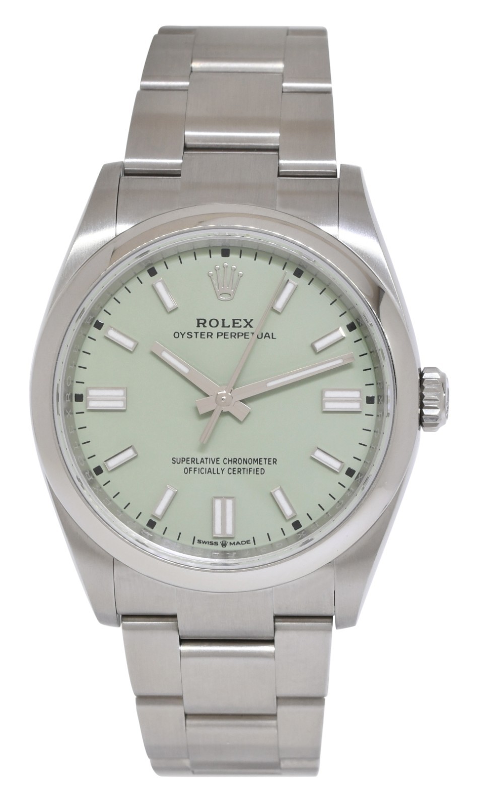NOS Rolex Oyster Perpetual 36 Steel Pistachio Dial Watch B/P '25 126000