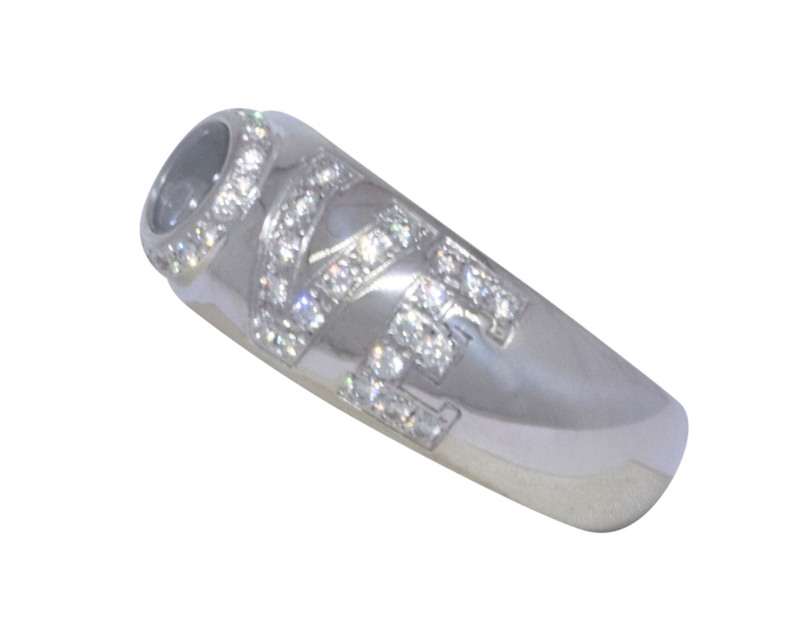 Chopard Happy Diamond Love Ring 18k White Gold Love Ring 7.5 82/2898