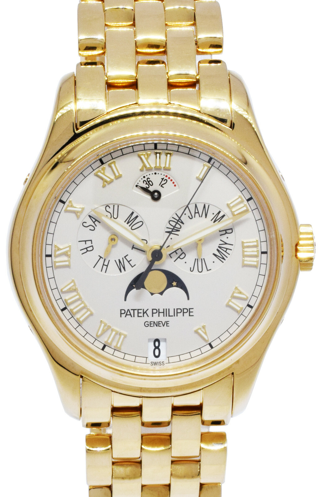 Patek Philippe Annual Calendar Moon 18k Yellow Gold Mens 37mm Watch 5036/1J Patek Philippe Annual Calendar Moon 18k Yellow Gold Mens 37mm Watch 5036/1J