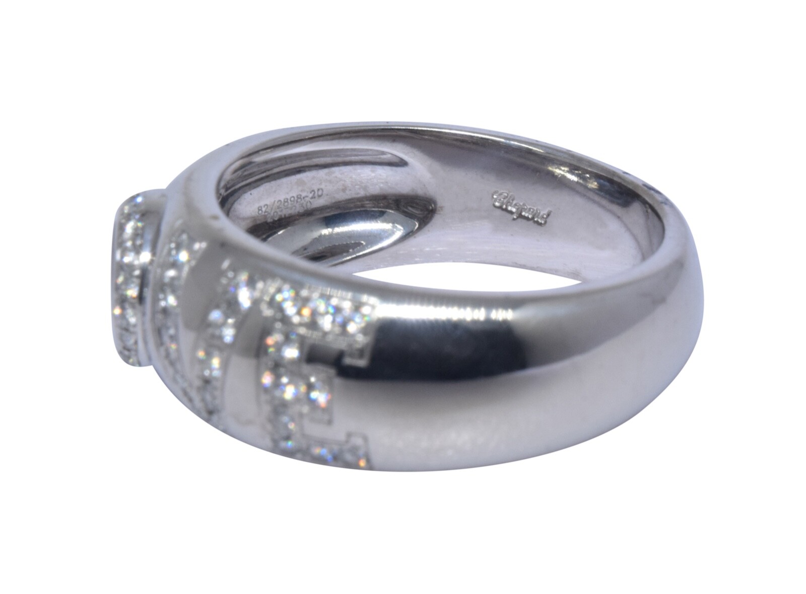 Chopard Happy Diamond Love Ring 18k White Gold Love Ring 7.5 82/2898