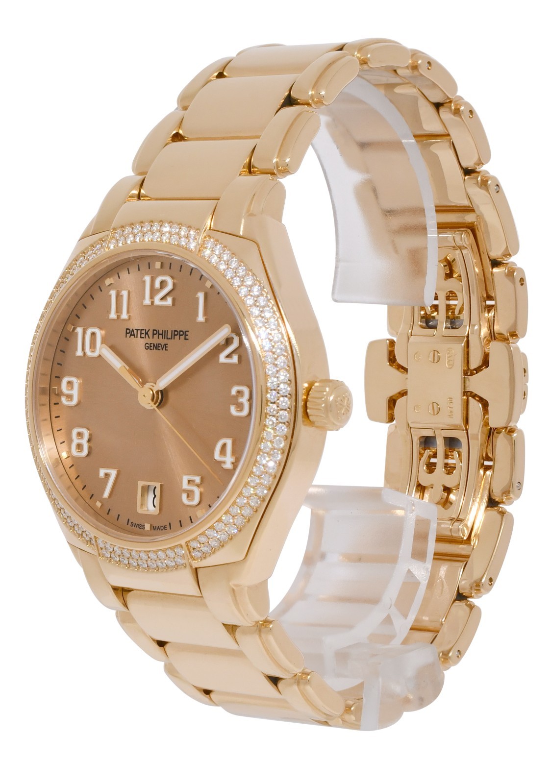Patek Philippe Twenty~4 Rose Gold Champagne Diamond Ladies Watch B/P '24 7300