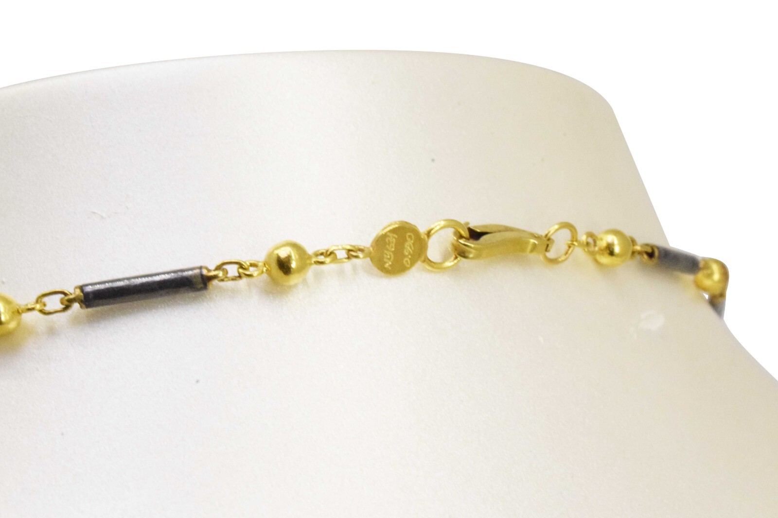 Gurhan 24k Gold Silver & ~1.00 Carat Diamond Ladies Necklace 17"