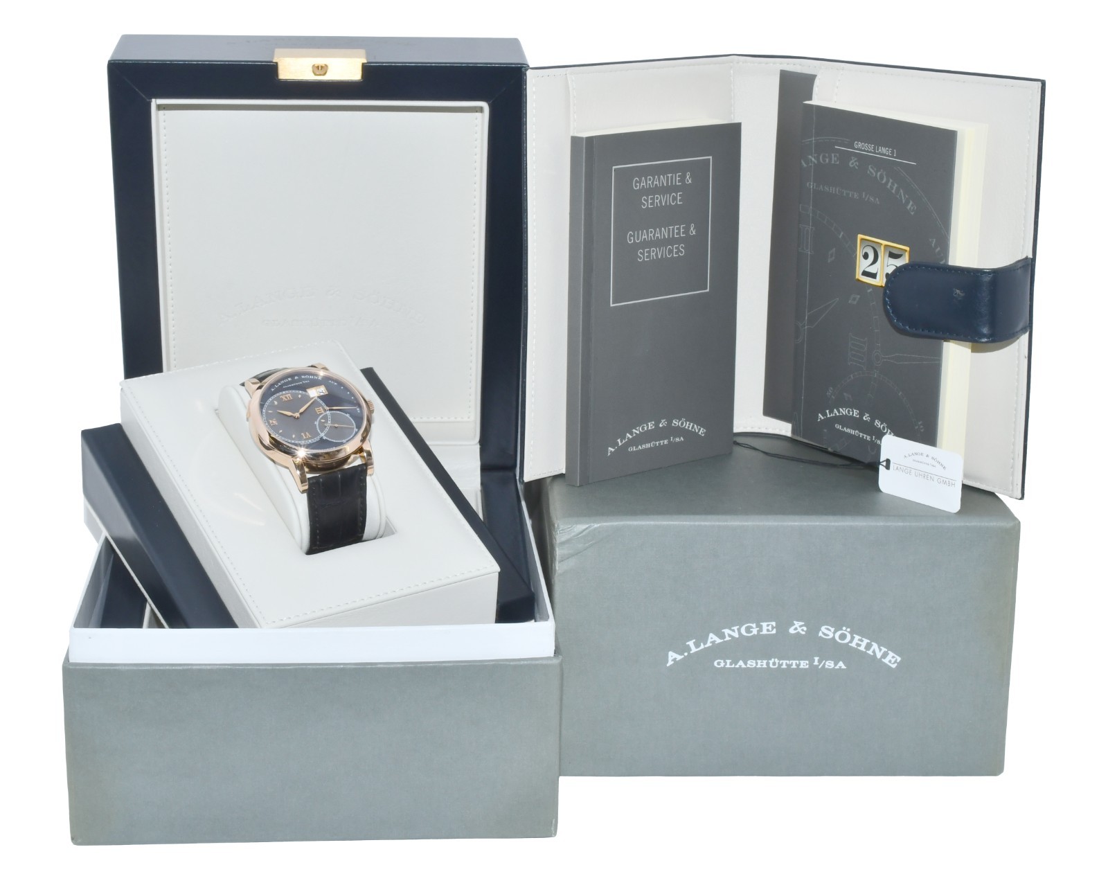 A. Lange & Sohne Grand Lange 1 18k Rose Gold 42mm Manual Watch B/B 115.031