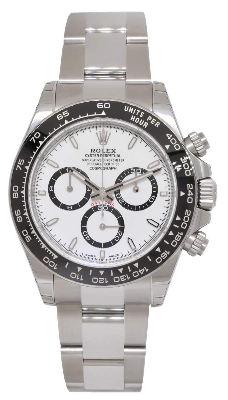 NEW Rolex Daytona Steel & Ceramic Bezel White Dial 40mm Watch B/P'26 126500