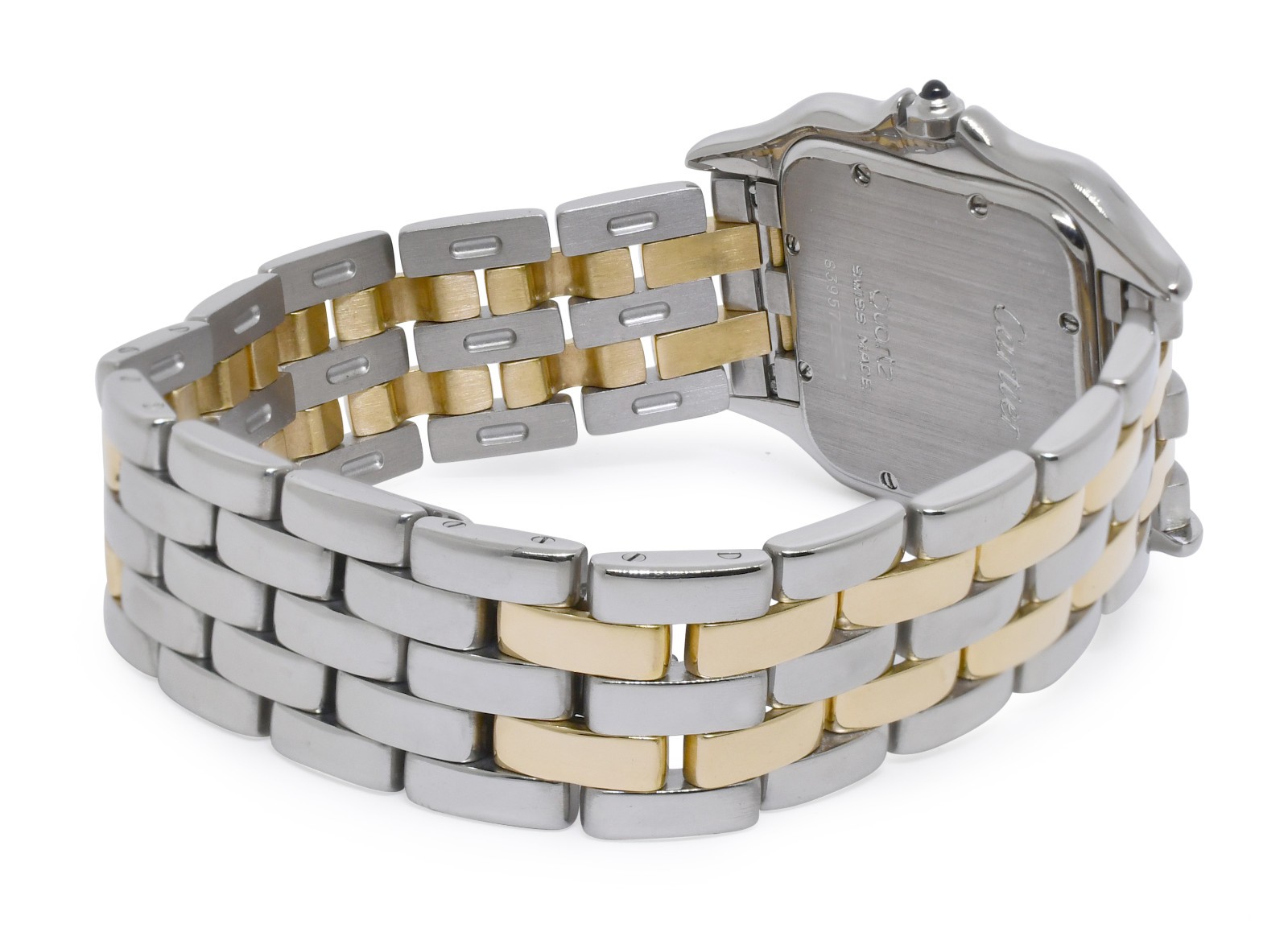 Cartier Panthere Jumbo 2 Row 18k Yellow Gold/Steel 29.5mm Quartz Watch 83957