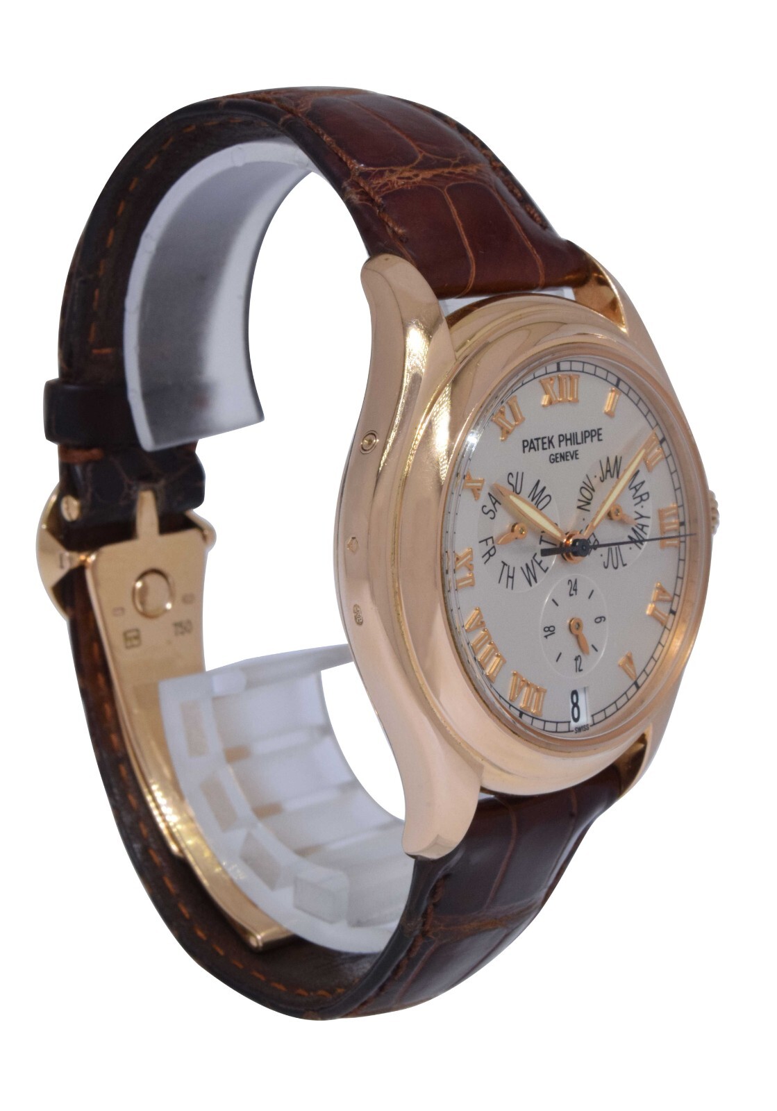 Patek Philippe Annual Calendar 5035 18k Rose Gold Mens 37mm Watch 5035R