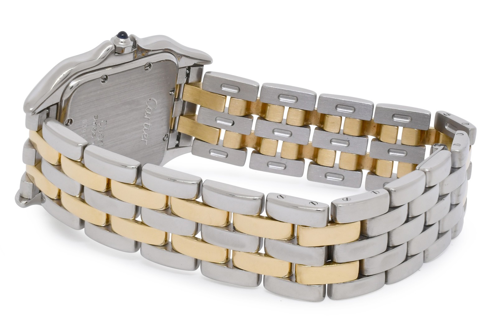 Cartier Panthere Jumbo 2 Row 18k Yellow Gold/Steel 29.5mm Quartz Watch 83957