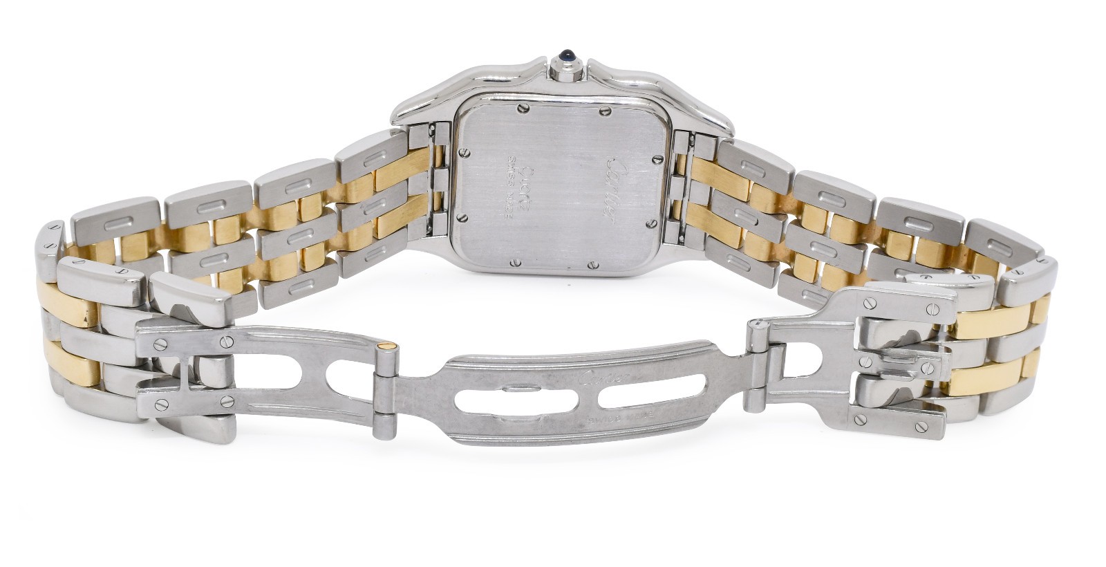 Cartier Panthere Jumbo 2 Row 18k Yellow Gold/Steel 29.5mm Quartz Watch 83957