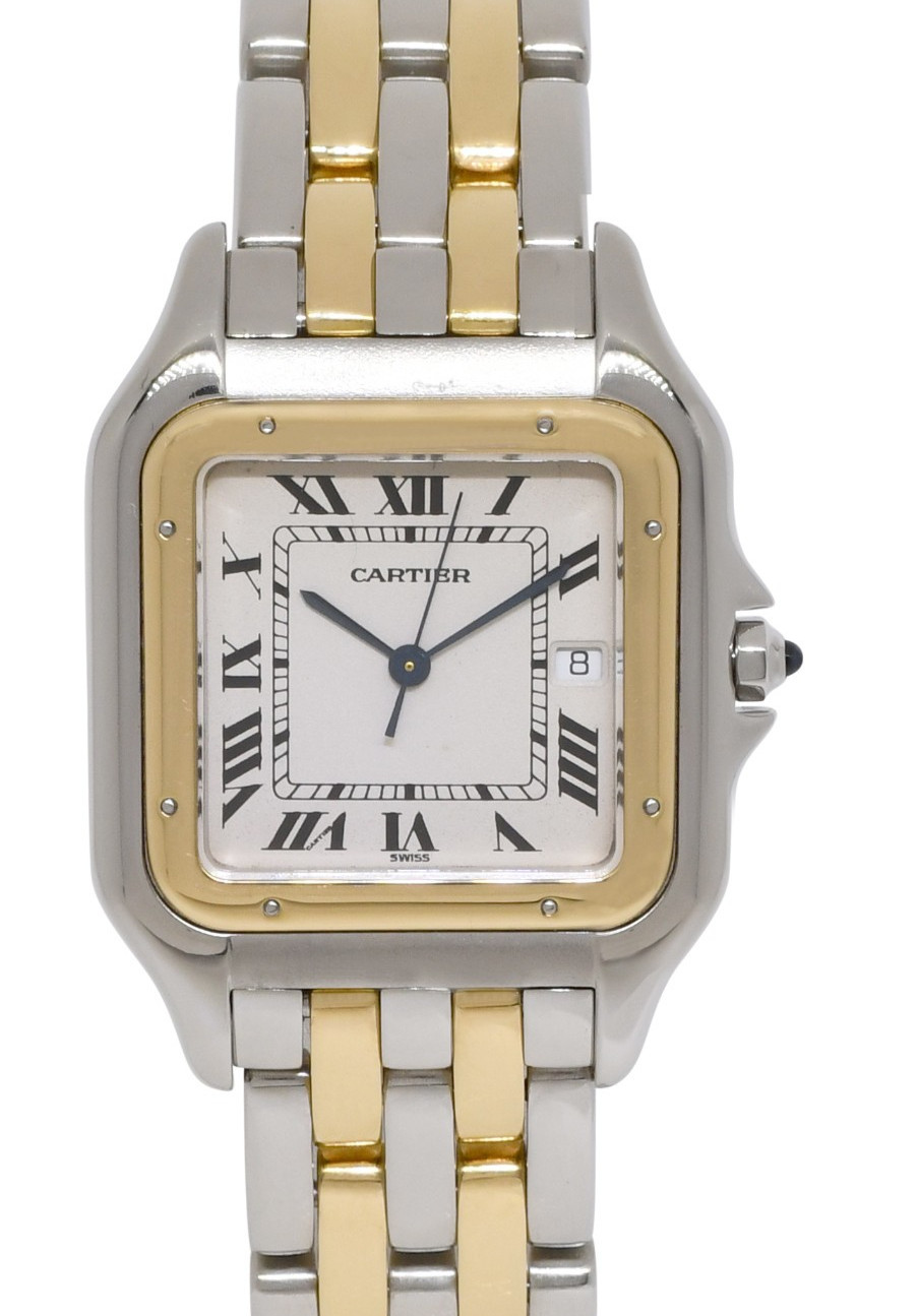 Cartier Panthere Jumbo 2 Row 18k Yellow Gold/Steel 29.5mm Quartz Watch 83957 Cartier Panthere Jumbo 2 Row 18k Yellow Gold/Steel 29.5mm Quartz Watch 83957