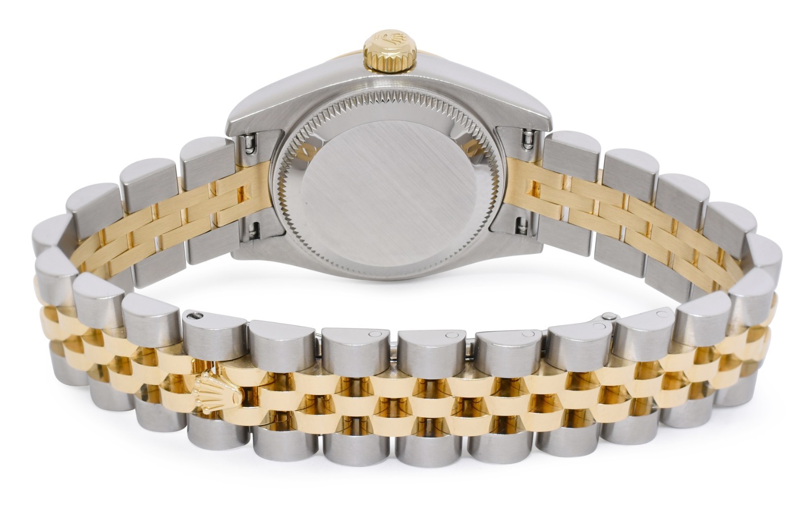 Rolex Datejust 18k Yellow Gold/Steel White Roman Dial Ladies 26mm Watch M 179173