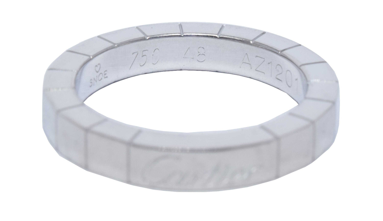 Cartier 18K White Gold Lanieres Ring Size 48