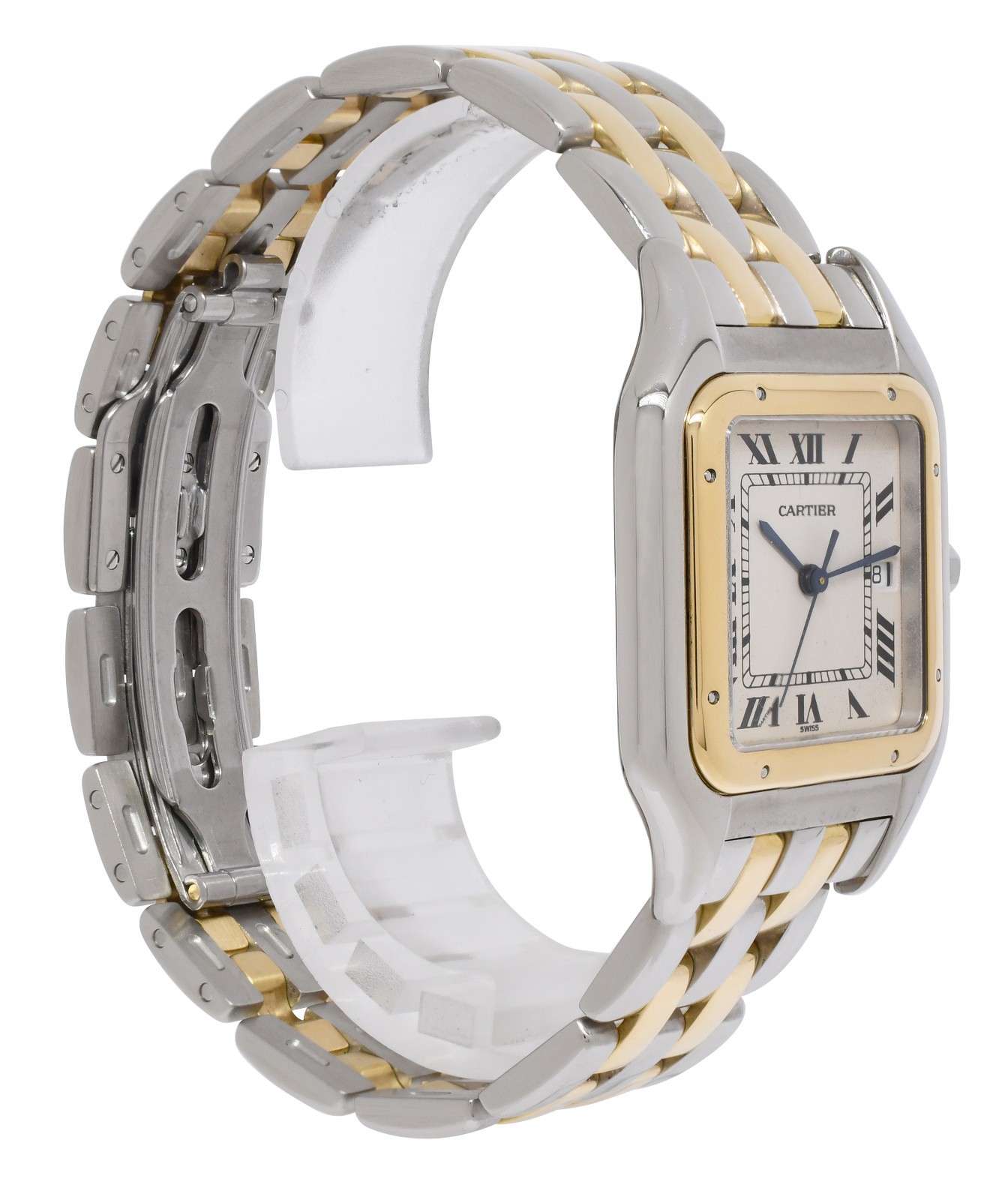 Cartier Panthere Jumbo 2 Row 18k Yellow Gold/Steel 29.5mm Quartz Watch 83957