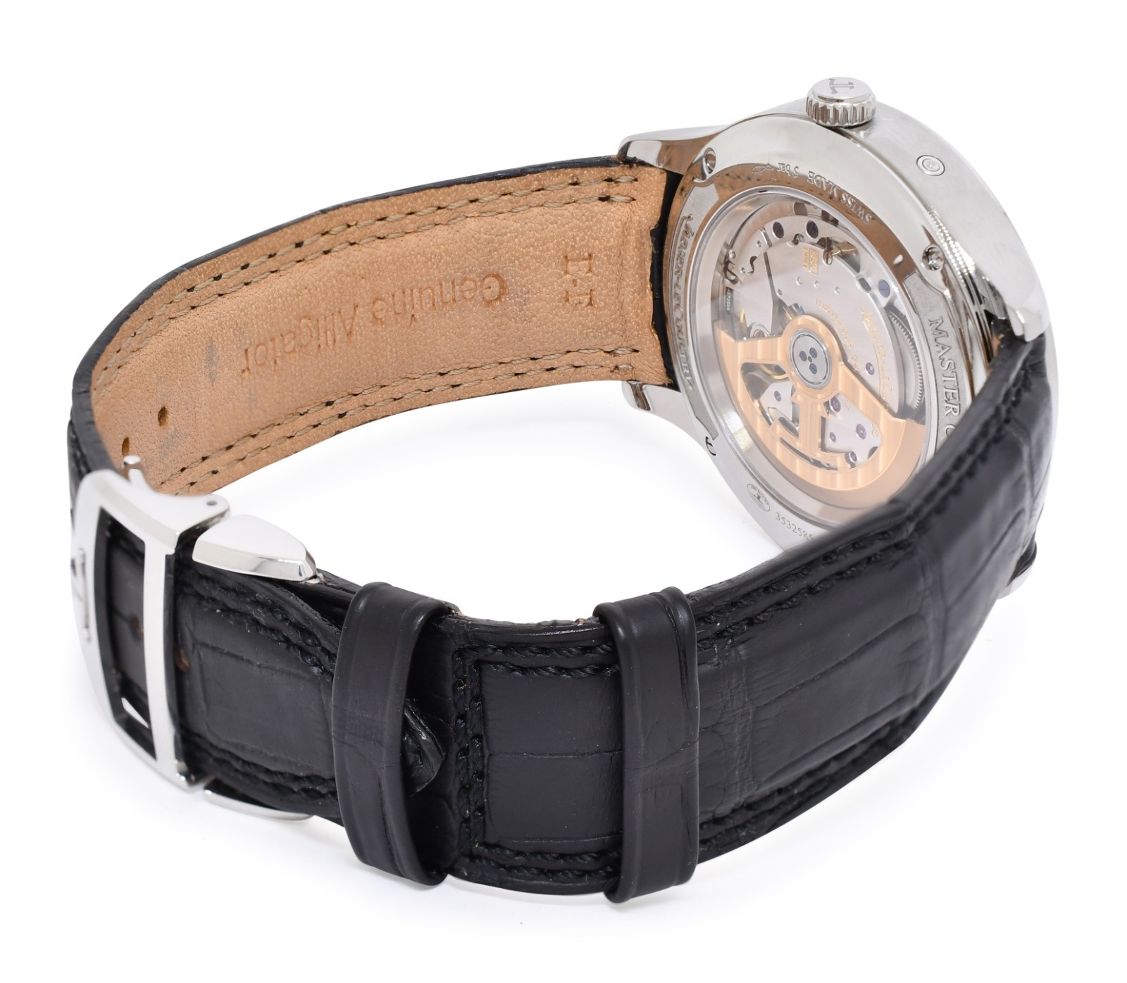 Jaeger LeCoultre Master Calendar Moon Steel Mens 40mm Watch 830.8.A6.S