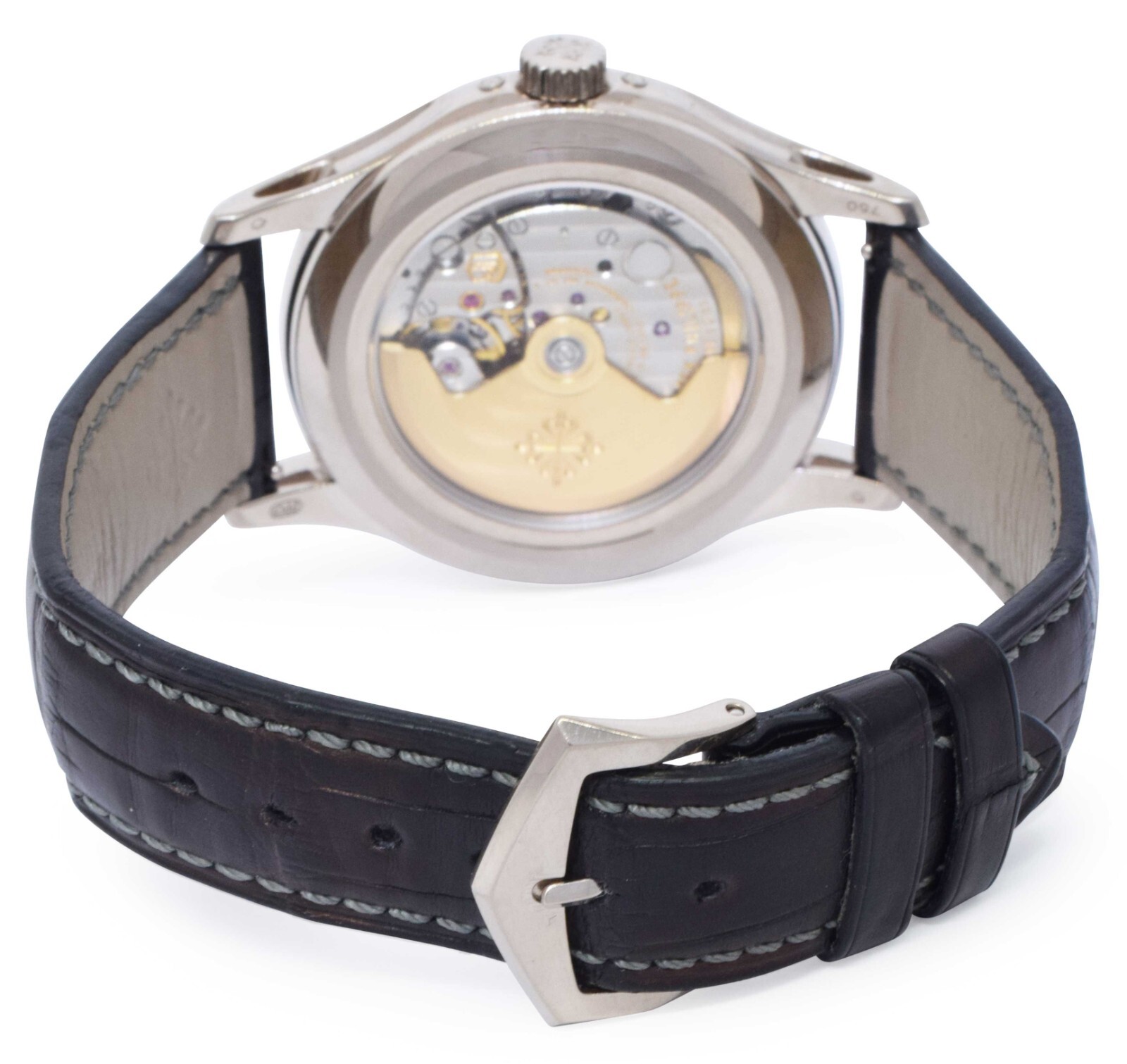 Patek Philippe Annual Calendar 5205 18k White Gold Black/Gray Dial Watch 5205G