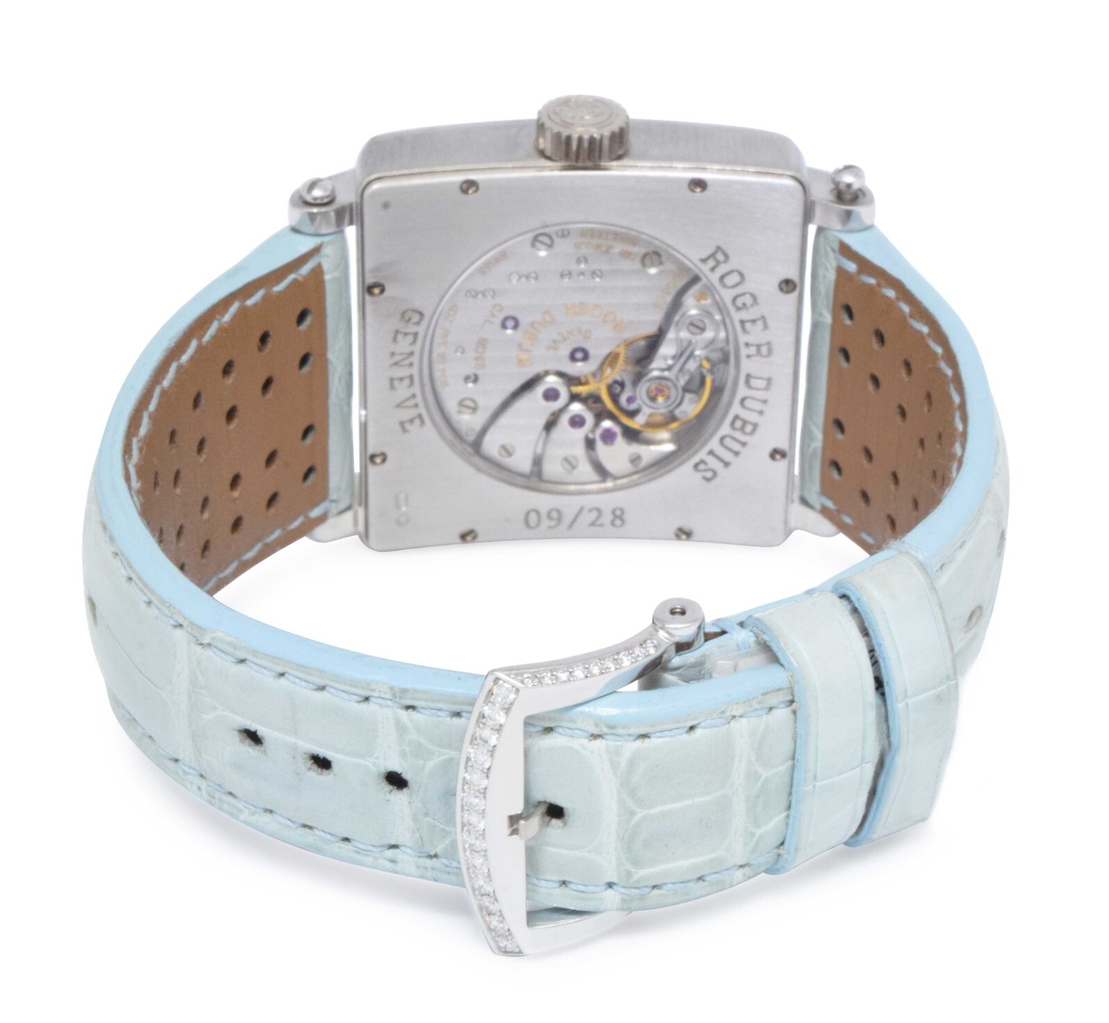 Roger Dubuis Golden Square 18k White Gold Ladies 34mm Limited Watch B/P G3498SD