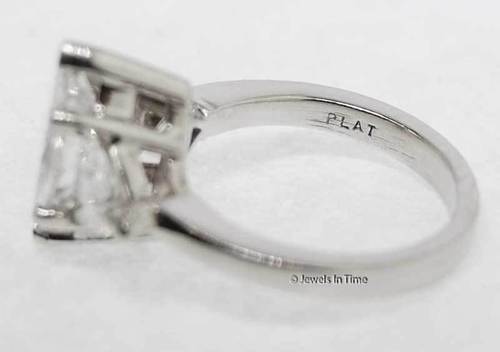 1.69 CT Marquise Brilliant Cut Diamond Ring Platinum 5.25 GIA