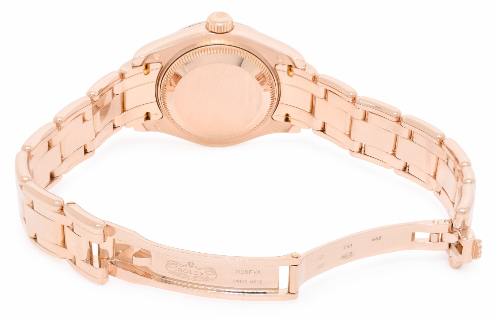 Rolex Pearlmaster 18k Rose Gold Pink Diamond Ladies 29mm Watch +Papers '17 80315