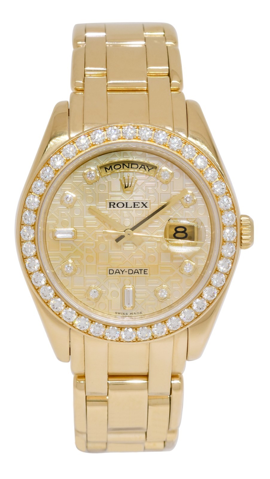 Rolex Masterpiece 18k Yellow Gold MOP Jubilee Diamond 39mm Watch D 18948