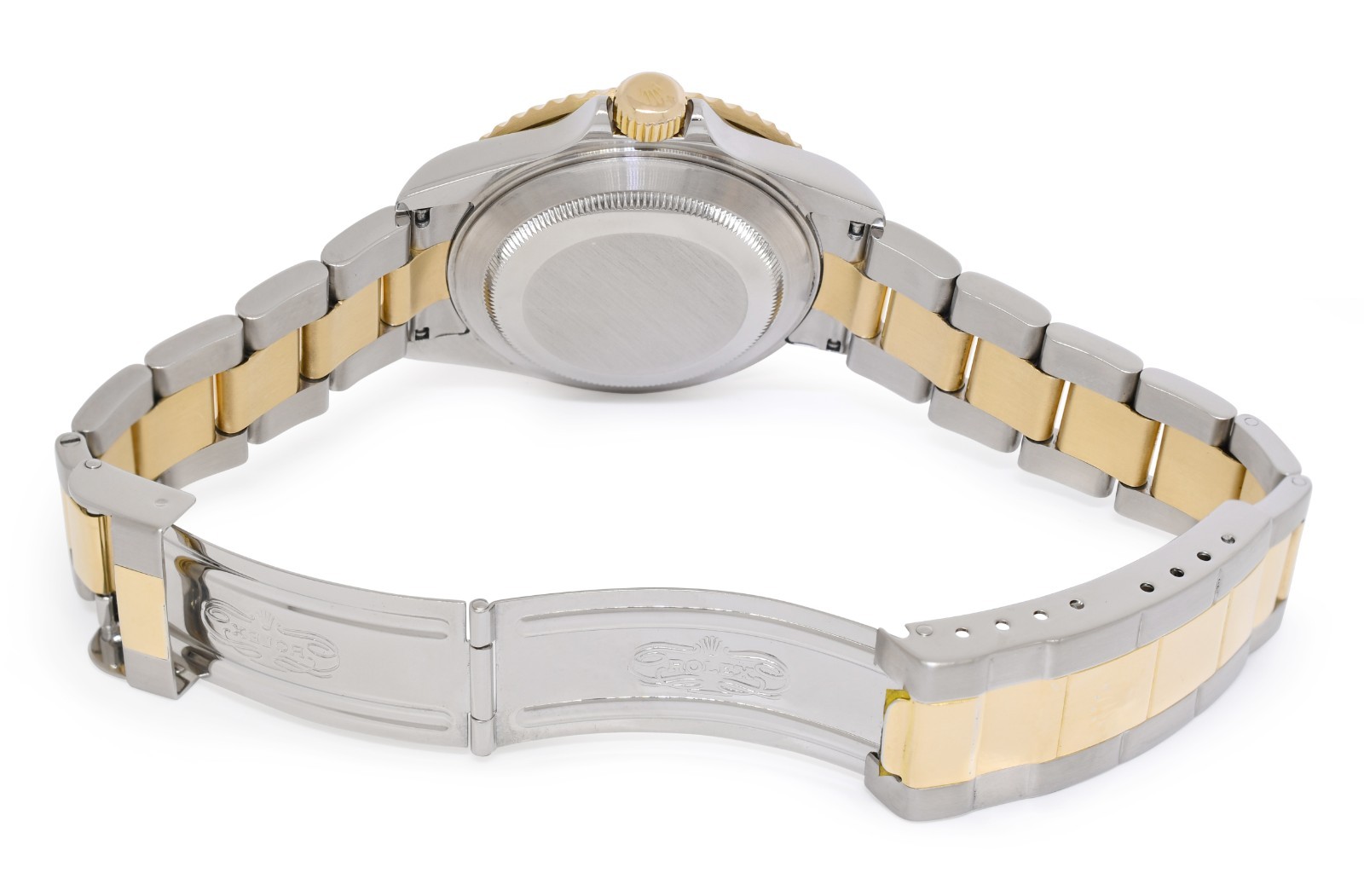 Rolex Submariner 18k Yellow Gold/Steel Slate Serti Diamond 40mm Watch F 16613