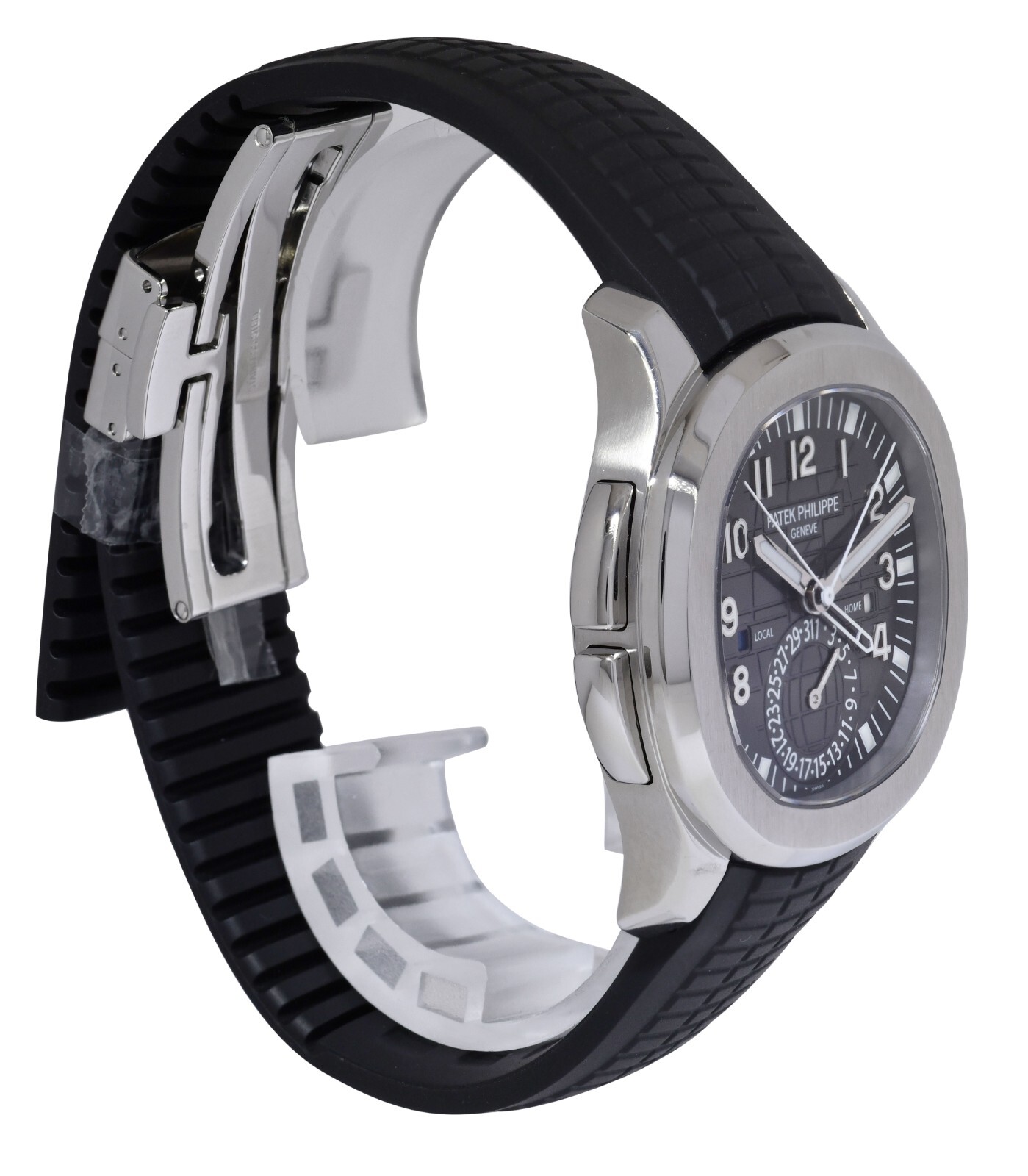 Patek Philippe Aquanaut 5164 Travel Time Steel & Rubber 40mm Watch B/P '16 5164A