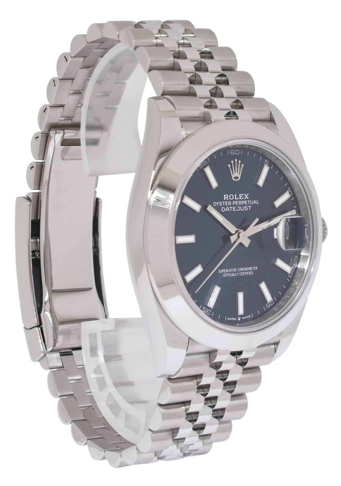 NOS Rolex Datejust 41 Steel Blue Dial Jubilee Bracelet Watch B/P '25 126300