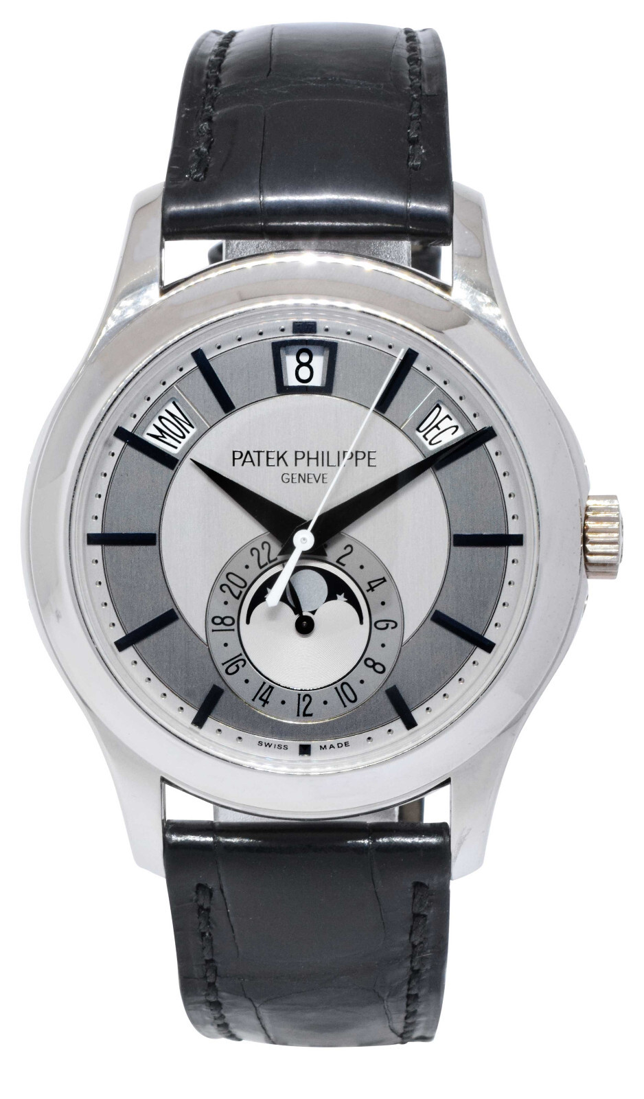 Patek Philippe Annual Calendar 5205 18k White Gold Silver/Gray Dial Watch 5205G