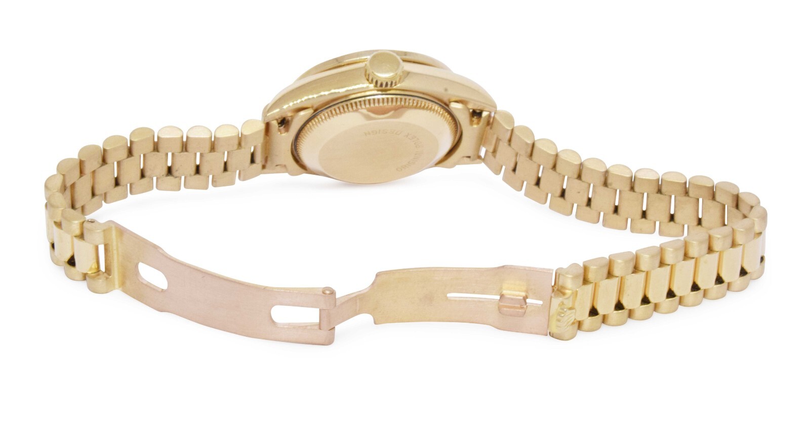 Rolex Datejust 18k Yellow Gold Pave Diamond/Sapphire Ladies 26mm Watch B/P 69138