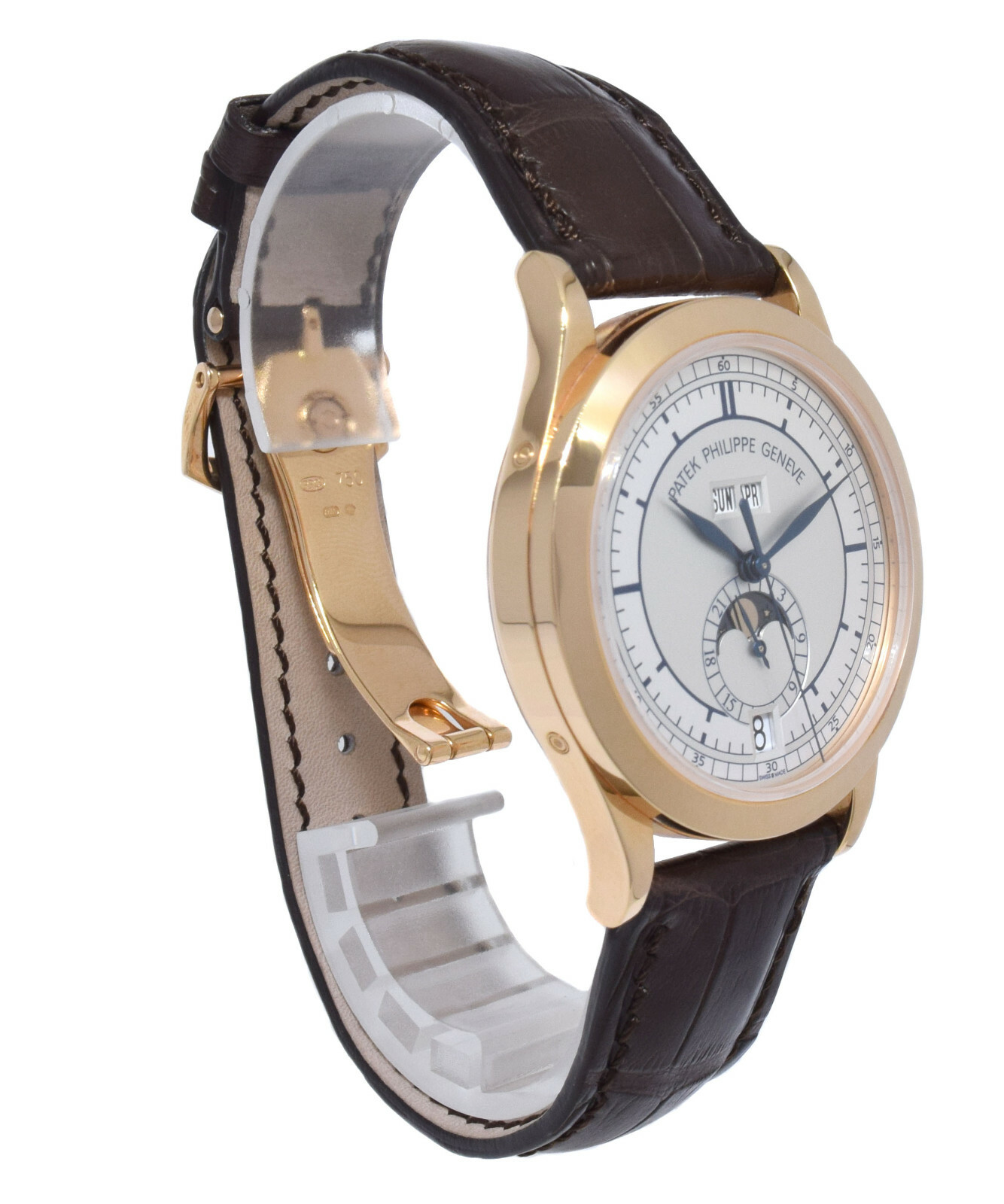 Patek Philippe Annual Calendar 18k RG Silver Sector Dial Box/Papers 5396R-001