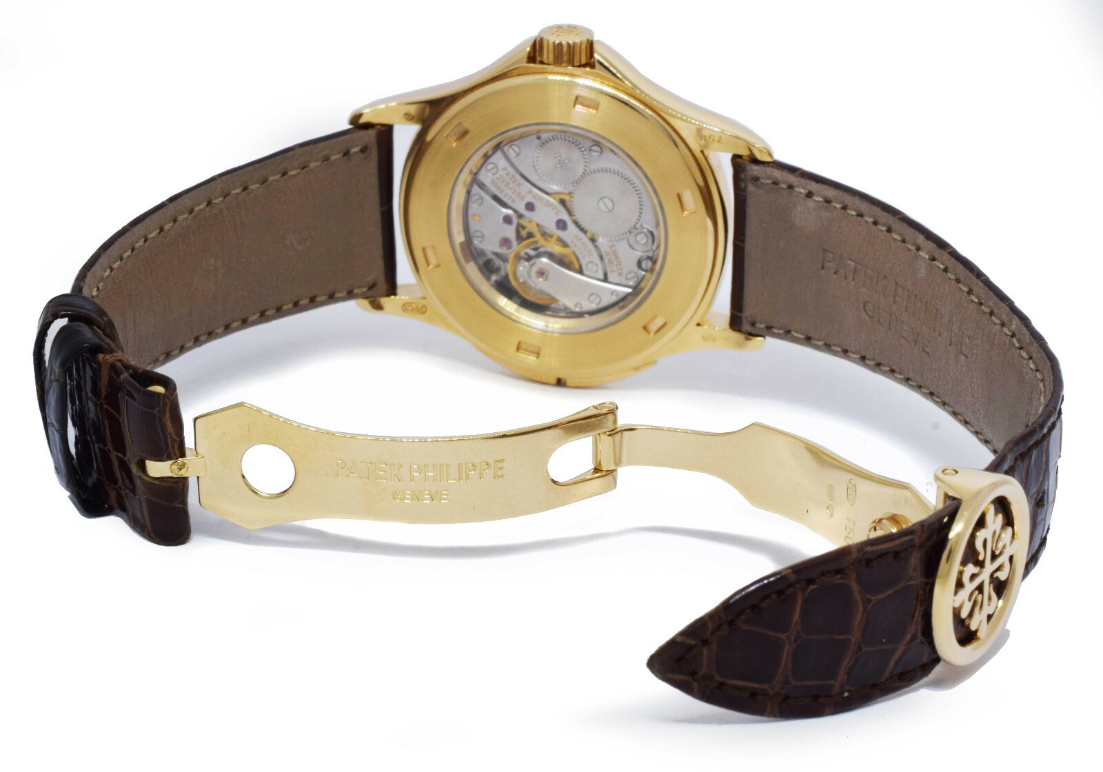 Patek Philippe 5134 Travel Time 18k Yellow Gold Mens 37mm Manual Watch 5134J